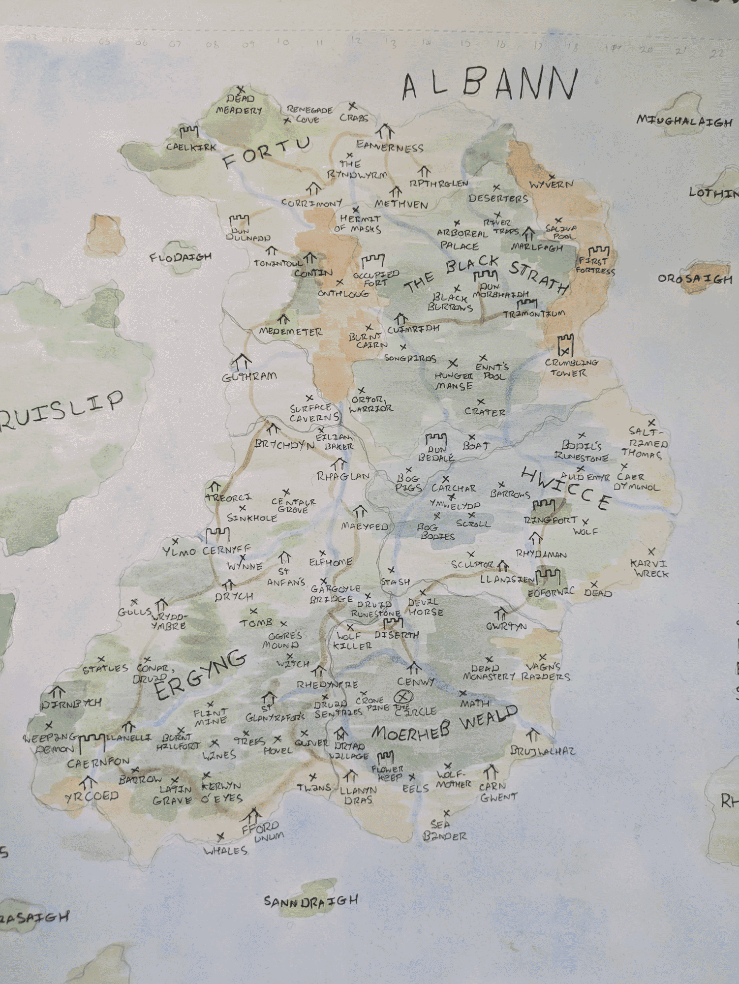Map of Albann from Wolves